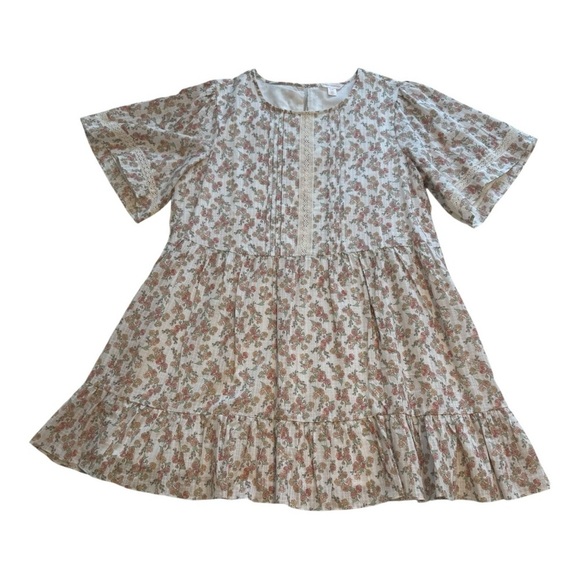 Jillian Harris X Joe Fresh Tiered Cotton Floral Mini Dress - Size Large - Picture 4 of 16